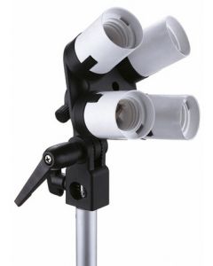 Falcon Eyes Lamphouder LH-4E27LS 4 x E27 met Tilting Bracket