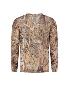 Stealth Gear T-shirt Lange Mouw Camo Rietprint maat XL