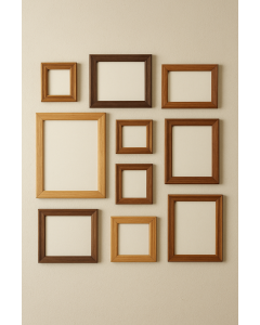 Collectie houten fotolijstjes